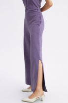 V-Neck Halter Side-Slit Pants Jumpsuits - Cherfly